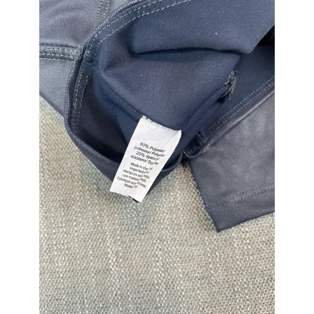 Beyond Yoga Leggings Womens (S) Navy Blue Leatherette High Waisted Midi - Picture 9 of 9